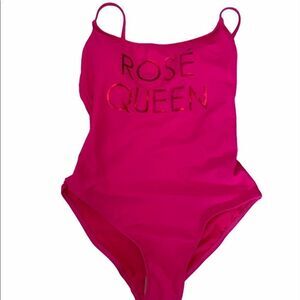 NWOT Hot Pink One Piece Graphic Bathing Suit M